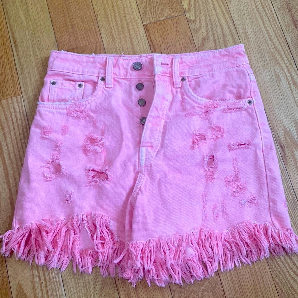 Zara Denim Pink Shorts Sz 2